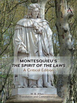 cover image of Montesquieu's 'The Spirit of the Laws'